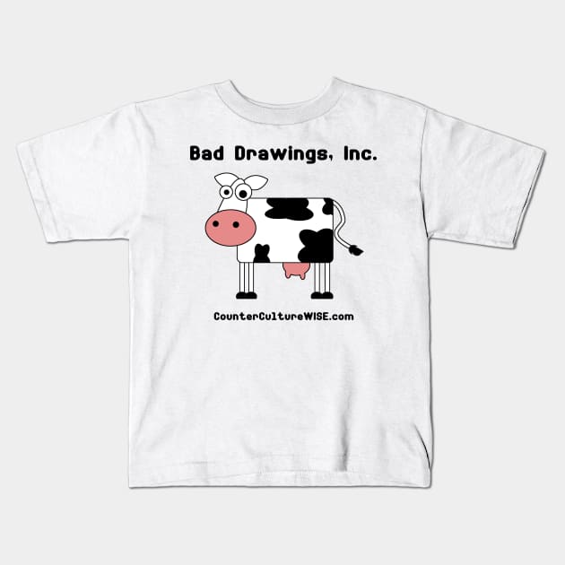 Bad Drawings, Inc. "The Cow" Kids T-Shirt by CounterCultureWISE